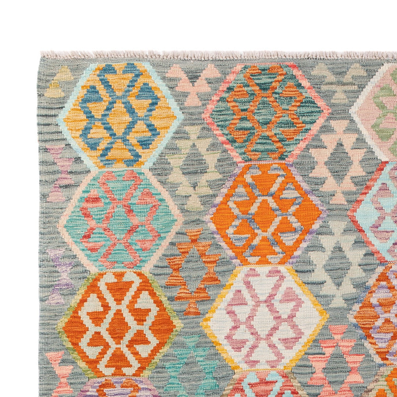 Kelim Teppich - Splash - 253 x 178 cm - bunt