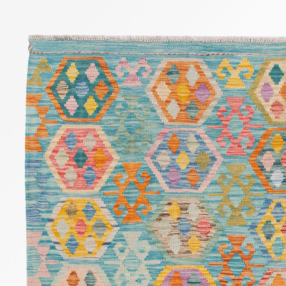 Kelim Teppich - Splash - 248 x 177 cm - bunt