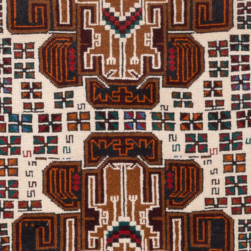 Belutsch Teppich - 140 x 90 cm - creme