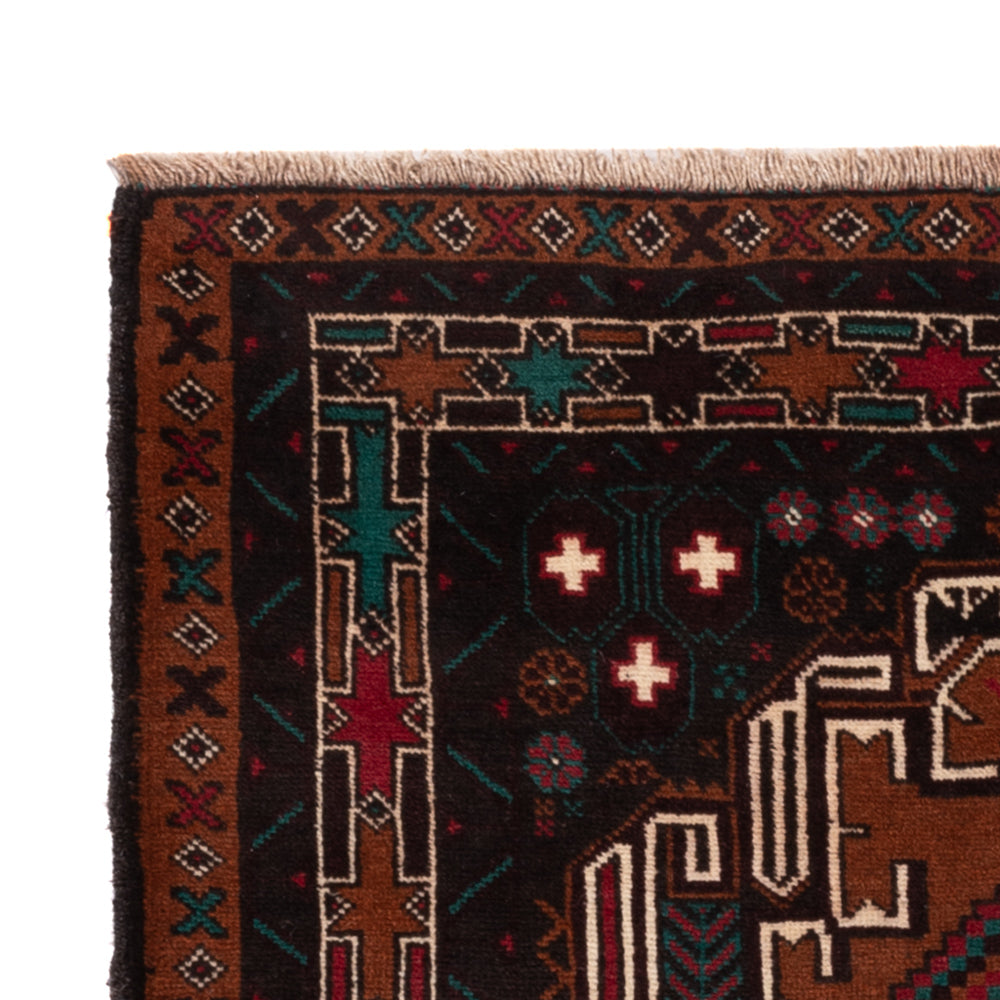 Belutsch Teppich - 140 x 90 cm - mehrfarbig