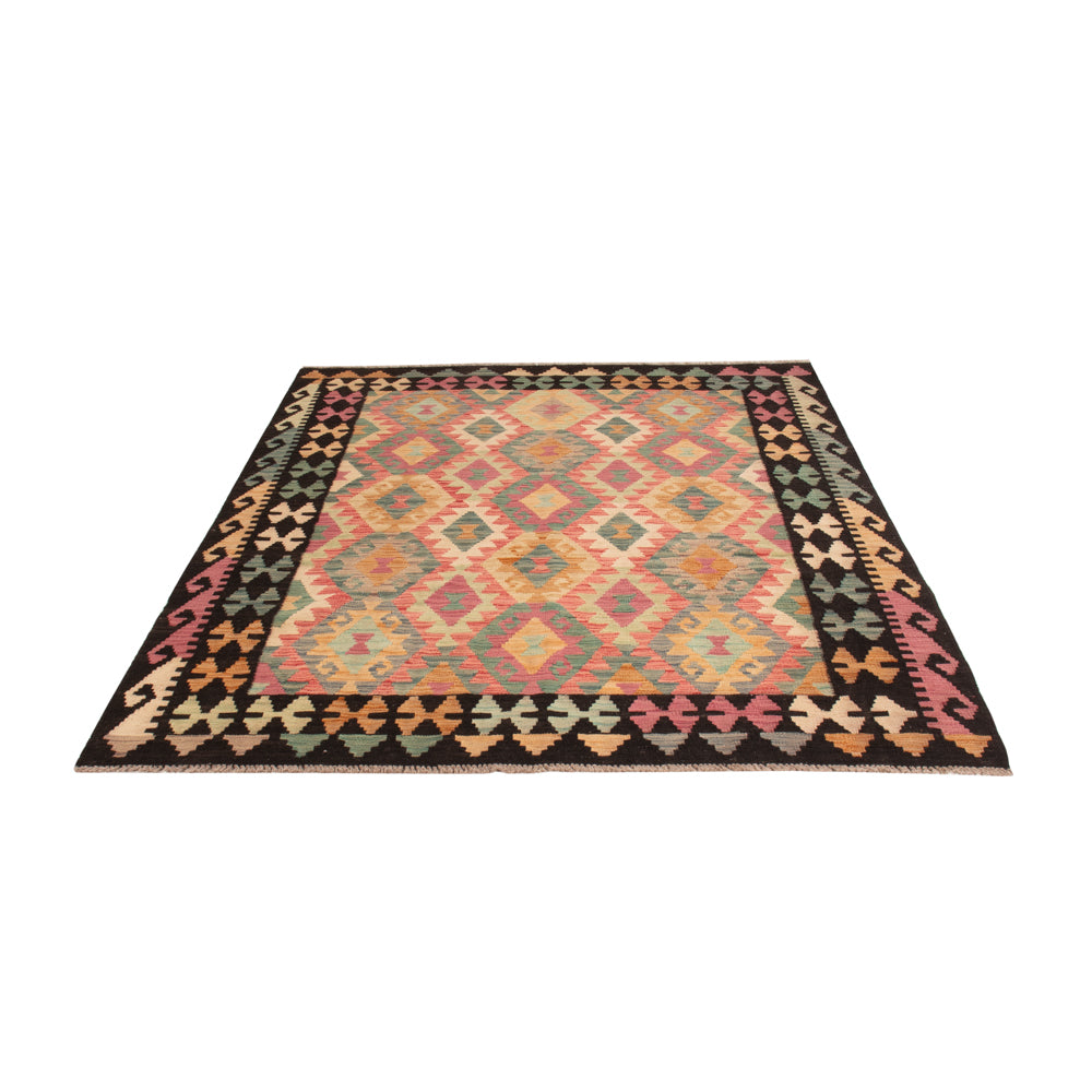 Kelim Teppich - Splash - 202 x 153 cm - bunt