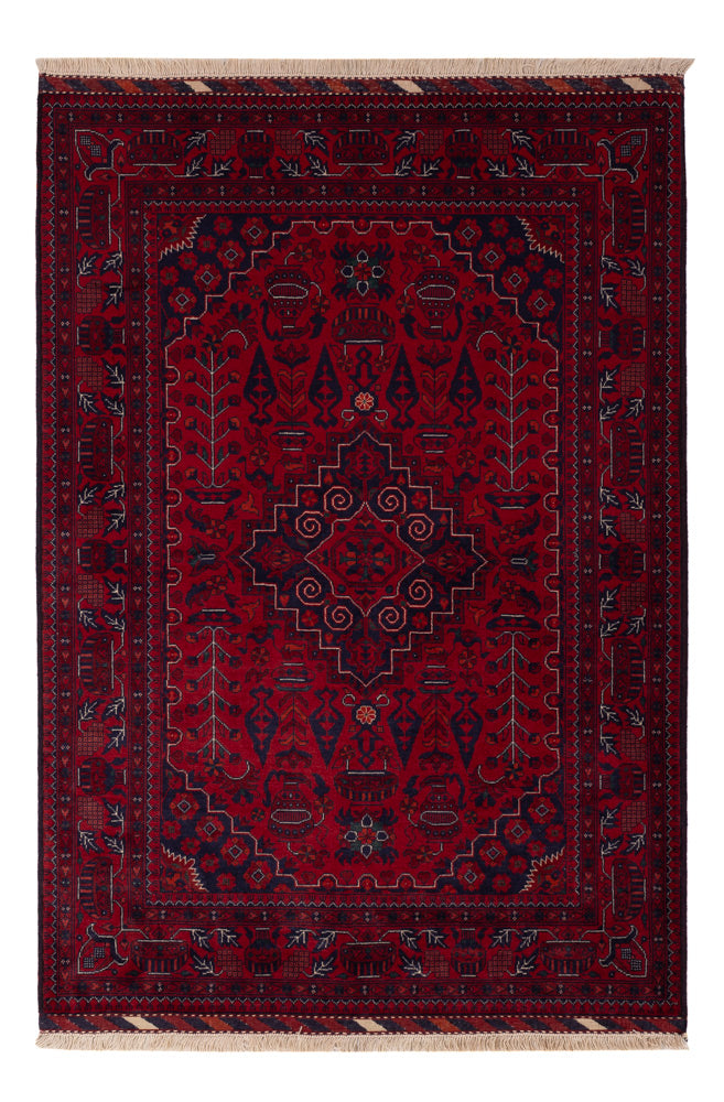Afghan Teppich - Royal - 148 x 104 cm - rot