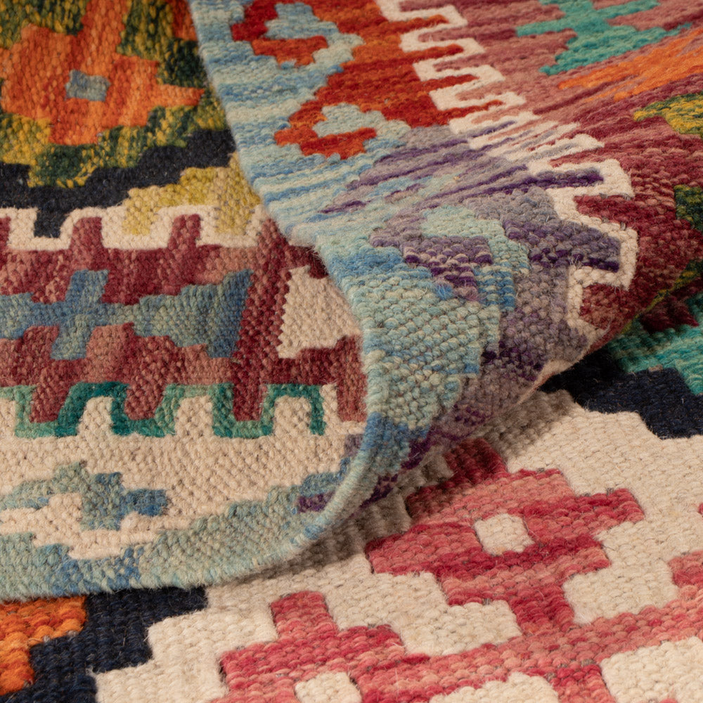 Kelim Teppich - Splash - 155 x 105 cm - bunt