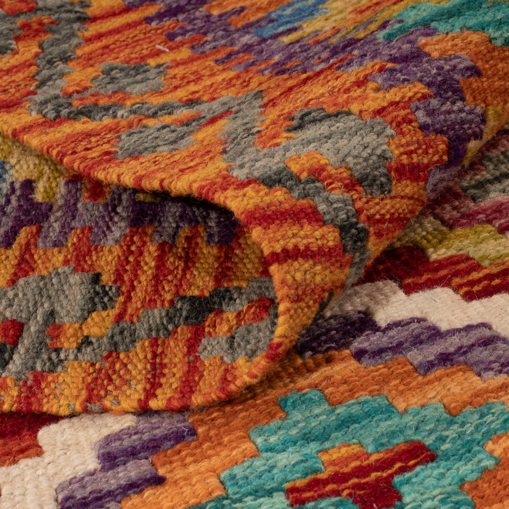 Kelim Teppich - Splash - 156 x 98 cm - bunt