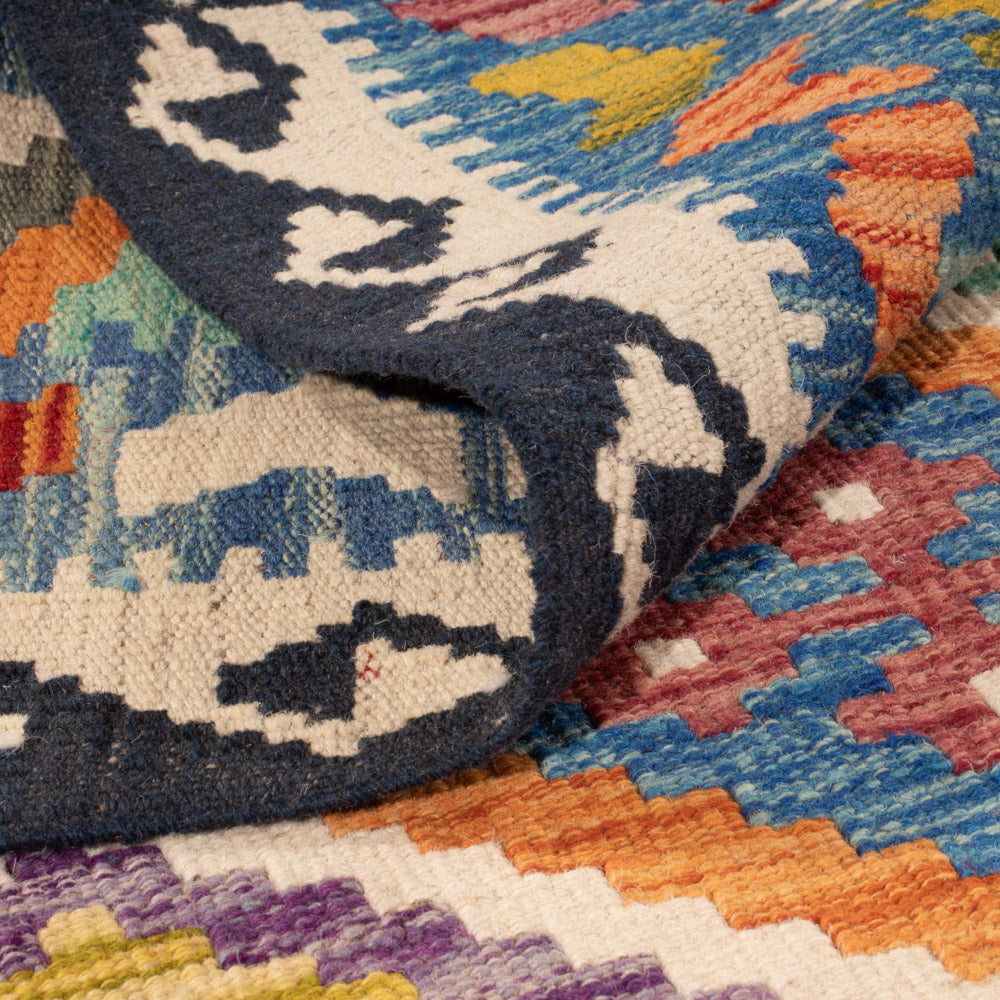 Kelim Teppich - Splash - 146 x 95 cm - bunt