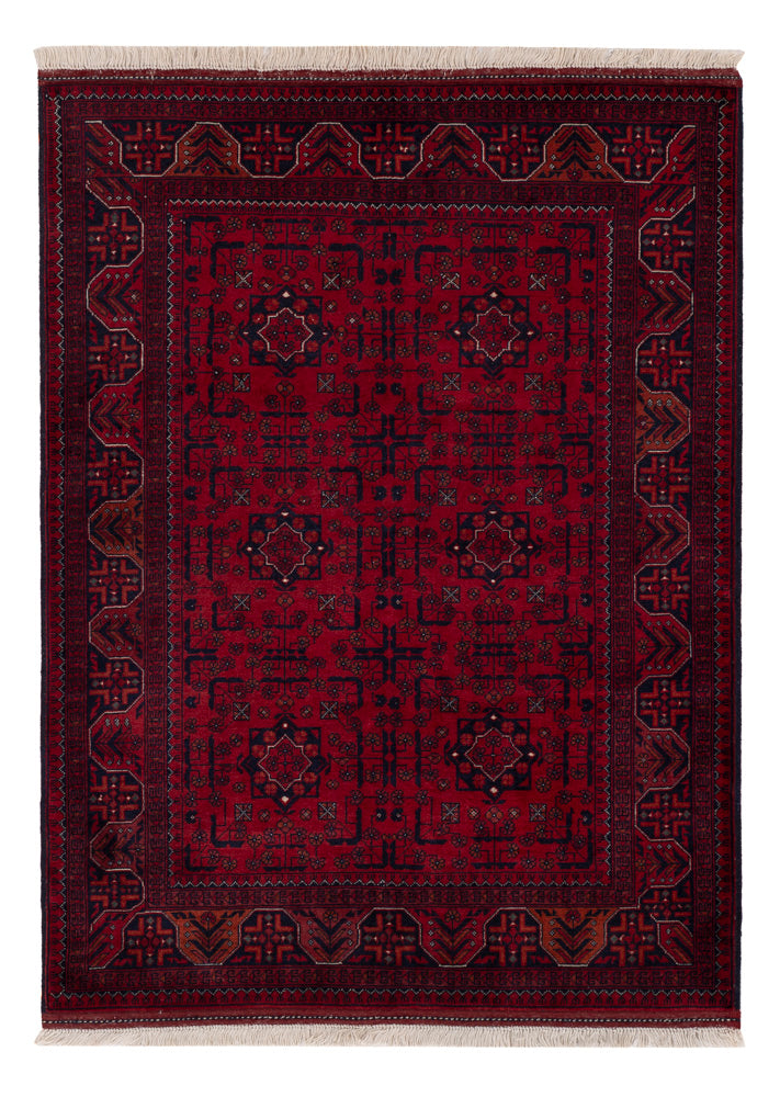 Afghan Teppich - Royal - 138 x 101 cm - rot