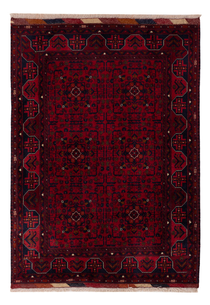 Afghan Teppich - Royal - 139 x 100 cm - rot