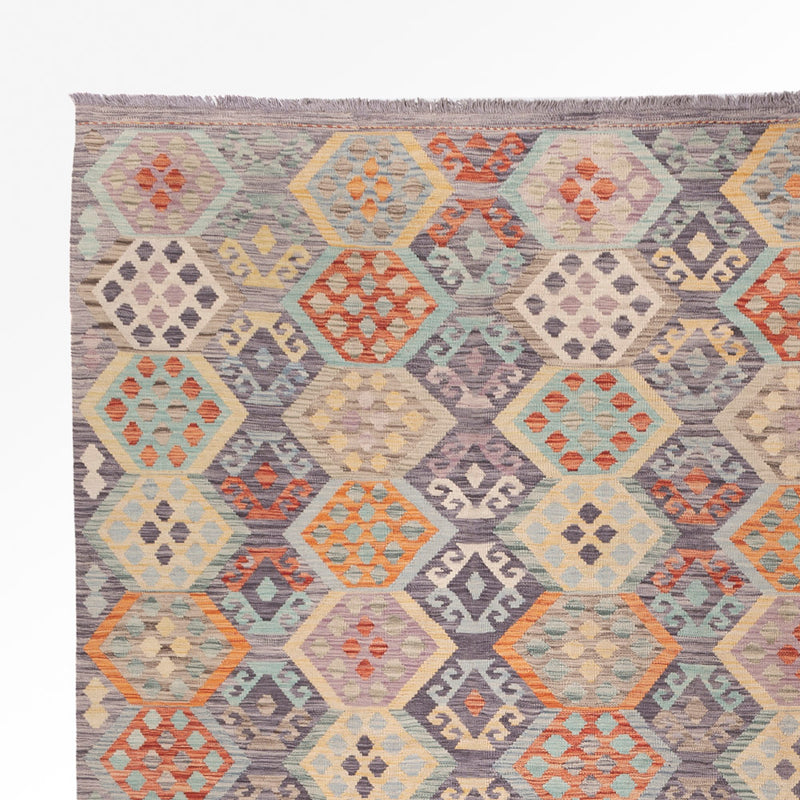Kelim Teppich - Splash - 396 x 324 cm - bunt