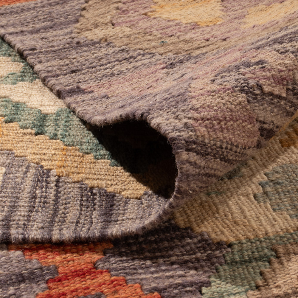 Kelim Teppich - Splash - 341 x 264 cm - bunt