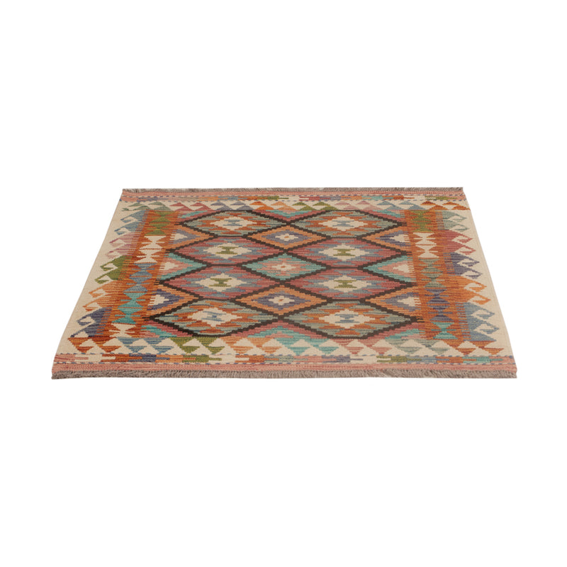Kelim Teppich - Splash quadratisch  - 102 x 101 cm - mehrfarbig