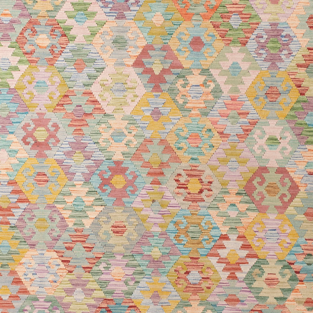 Kelim Teppich - Splash - 392 x 323 cm - bunt