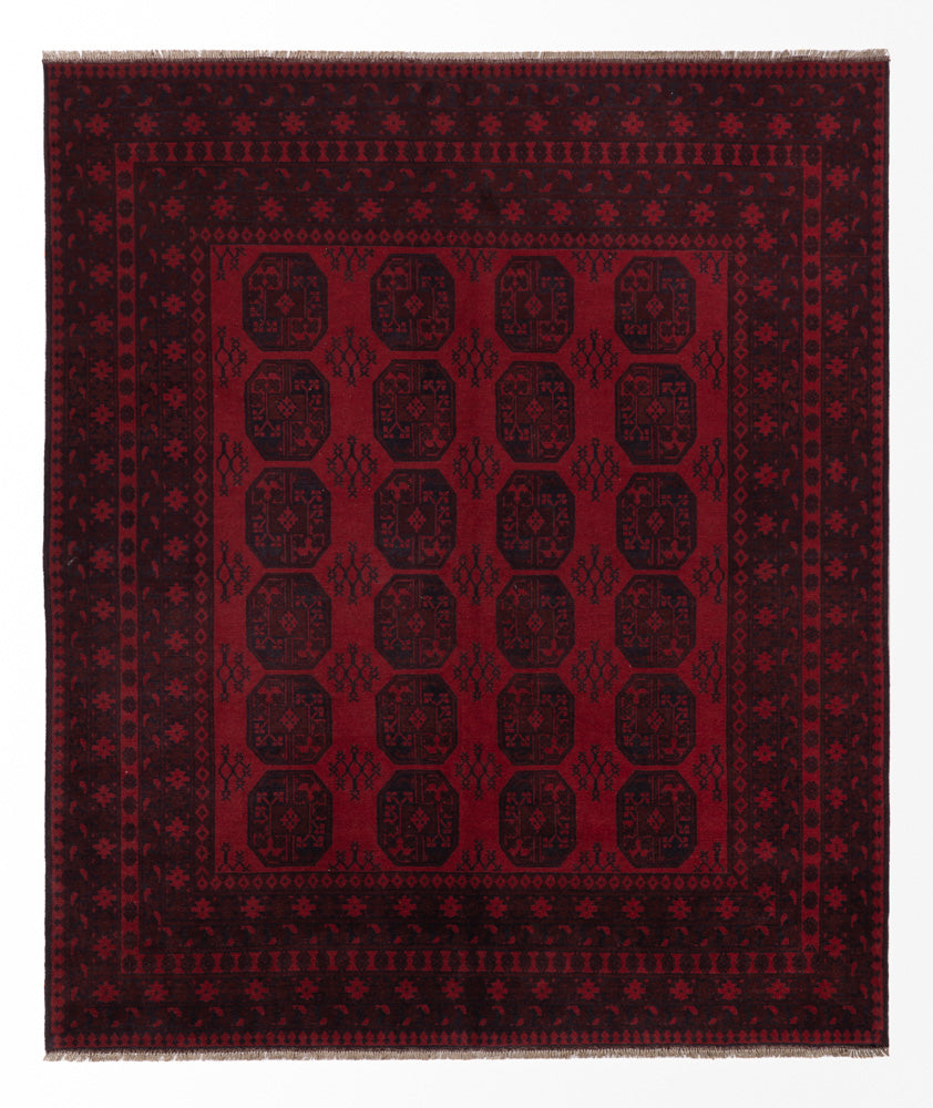 Afghan Teppich - Filpa - 300 x 250 cm - rot