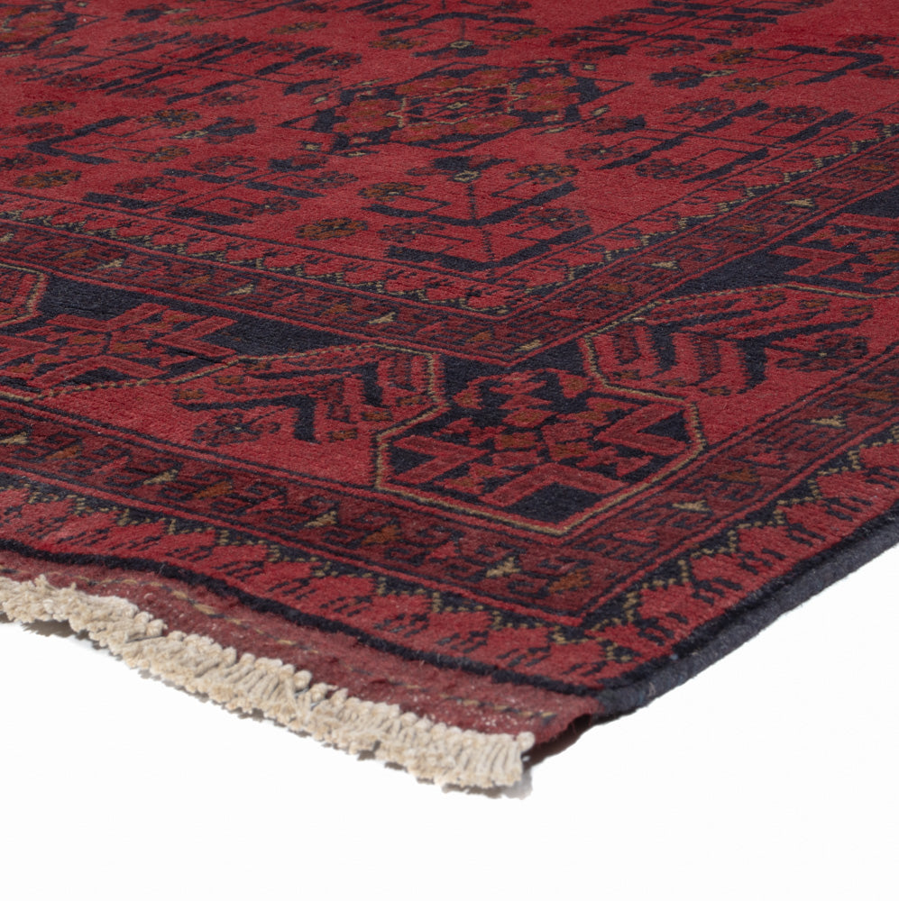 Afghan Teppich - Kunduz - 202 x 146 cm - rot