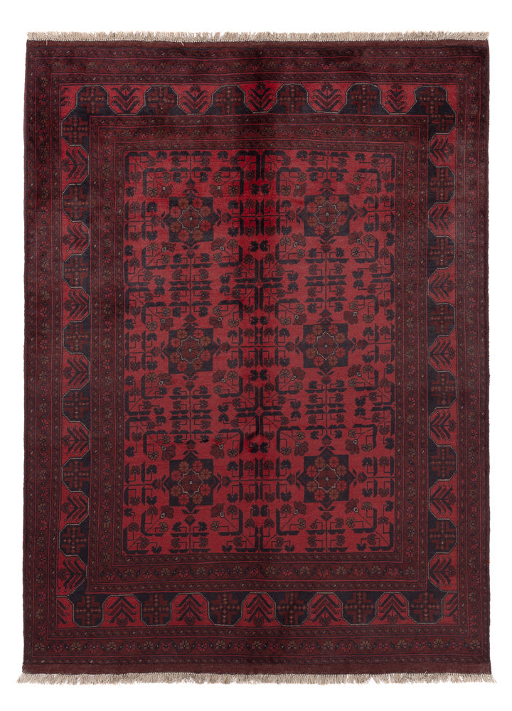 Afghan Teppich - Kunduz - 203 x 149 cm - rot