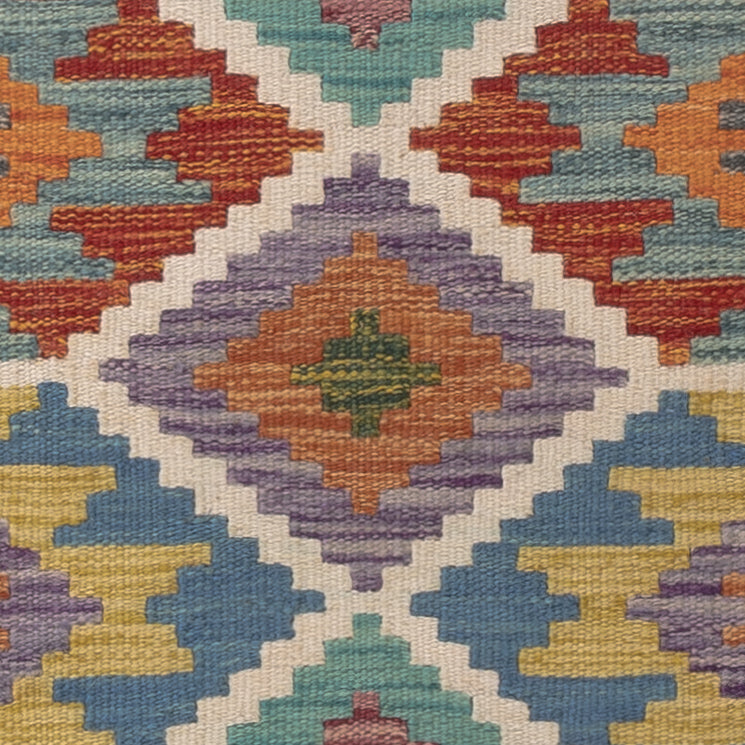 Kelim Teppich - Splash - 115 x 76 cm - mehrfarbig