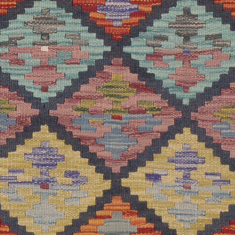 Kelim Teppich - Splash - 123 x 86 cm - mehrfarbig