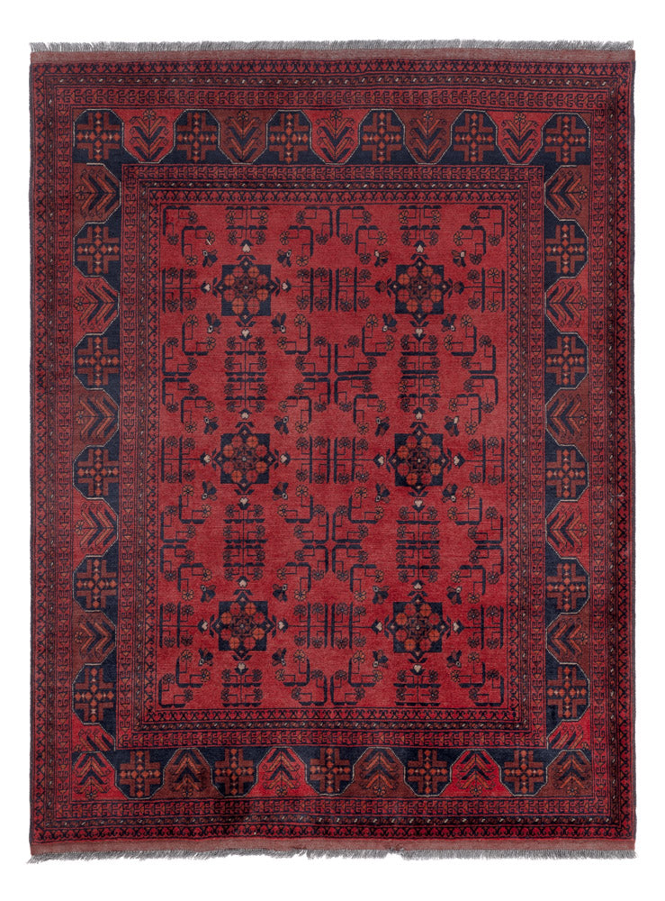 Afghan Teppich - Kunduz - 203 x 154 cm - rot