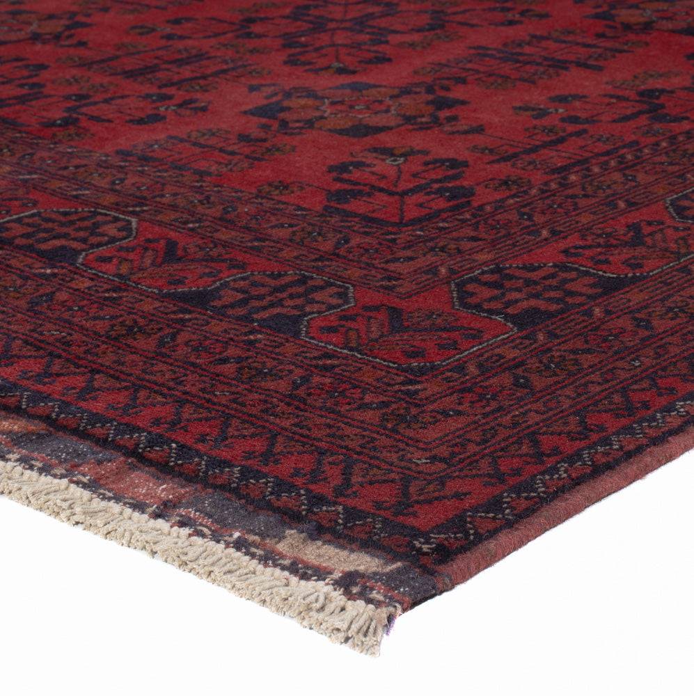 Afghan Teppich - Kunduz - 196 x 151 cm - rot