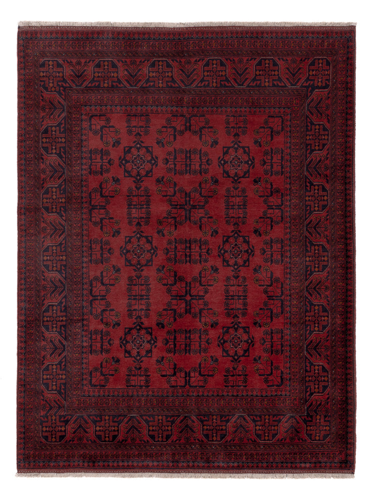 Afghan Teppich - Kunduz - 200 x 153 cm - rot
