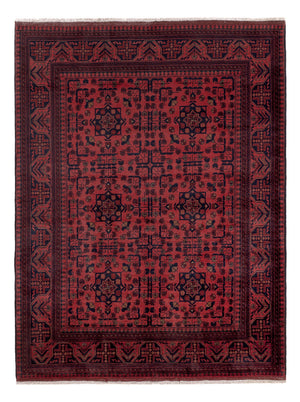 Afghan Teppich - Kunduz - 202 x 155 cm - rot