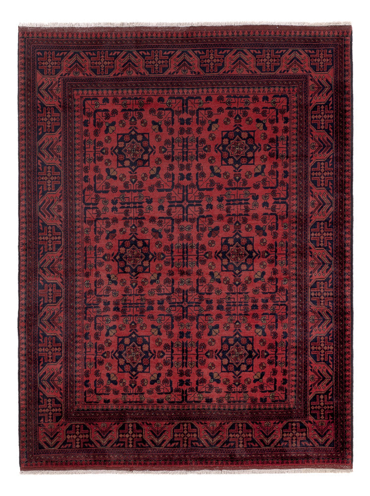 Afghan Teppich - Kunduz - 202 x 155 cm - rot