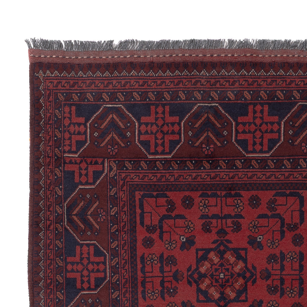 Afghan Teppich - Kunduz - 201 x 148 cm - rot