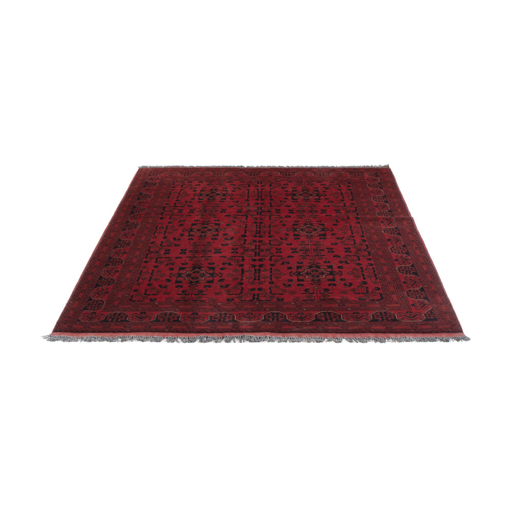 Afghan Teppich - Kunduz - 198 x 153 cm - rot