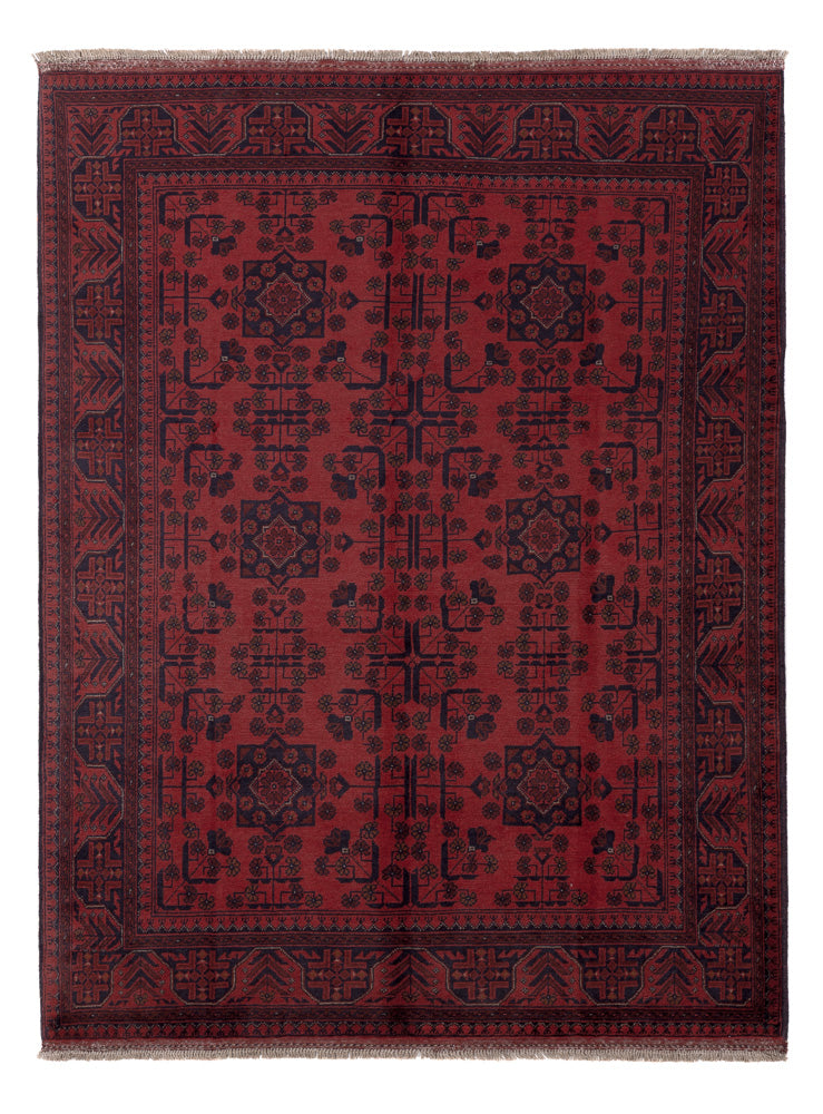 Afghan Teppich - Kunduz - 203 x 152 cm - rot