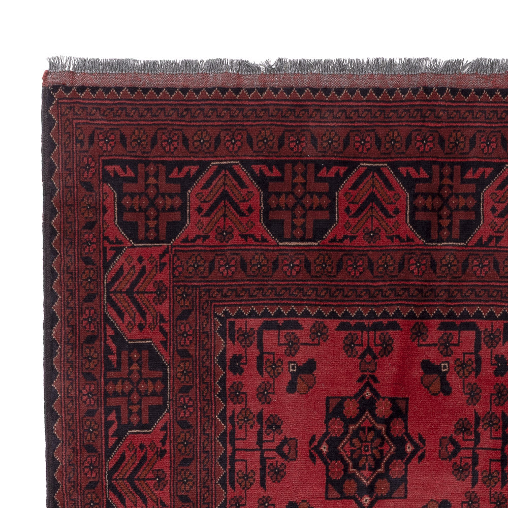 Afghan Teppich - Kunduz - 200 x 153 cm - rot