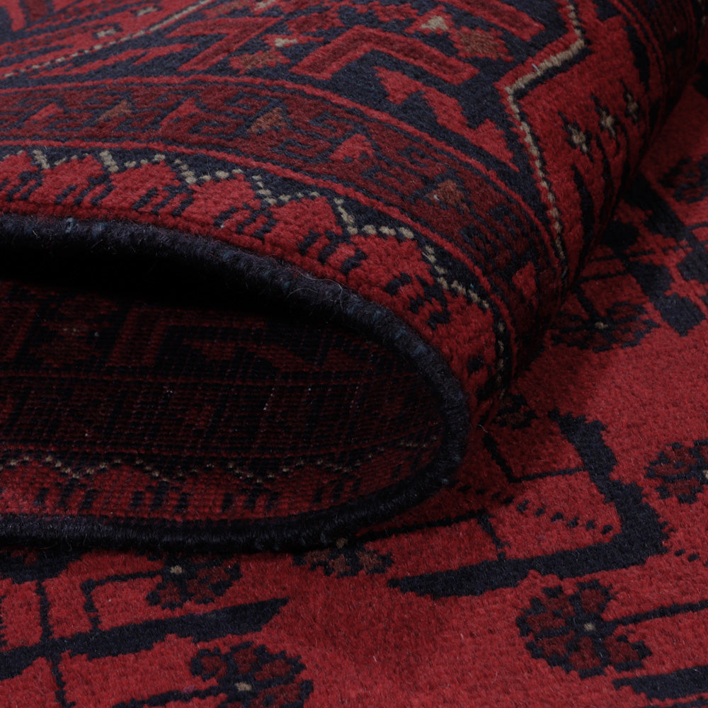 Afghan Teppich - Kunduz - 198 x 150 cm - rot