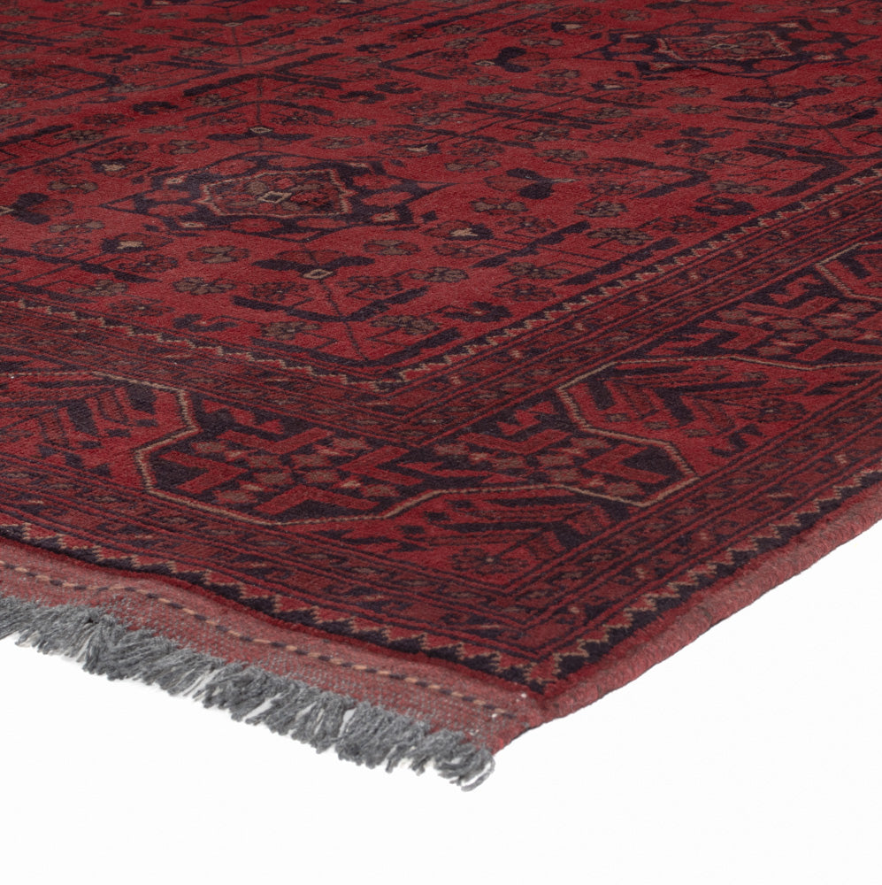 Afghan Teppich - Kunduz - 190 x 151 cm - rot