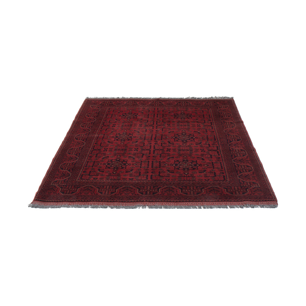Afghan Teppich - Kunduz - 190 x 151 cm - rot