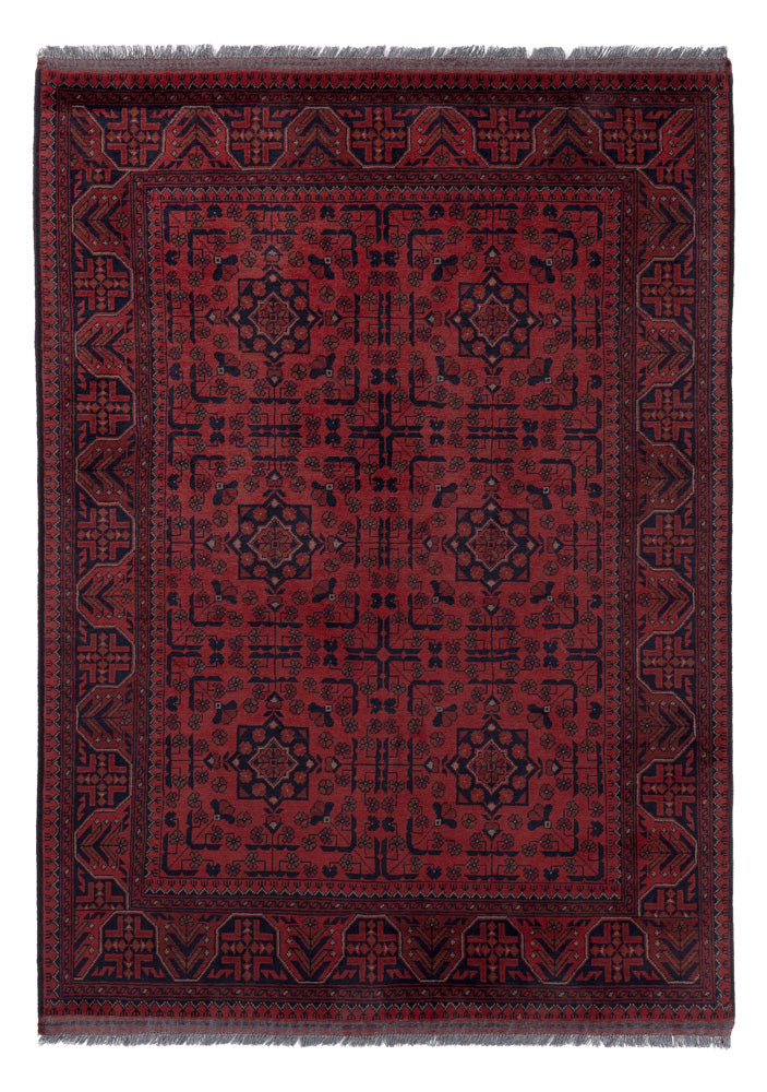 Afghan Teppich - Kunduz - 202 x 146 cm - rot
