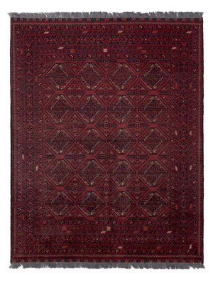 Afghan Teppich - 191 x 151 cm - rot