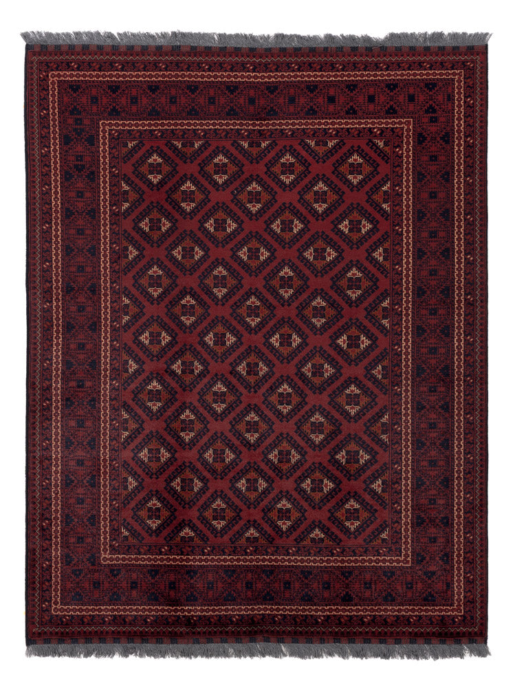 Afghan Teppich - 195 x 147 cm - rot