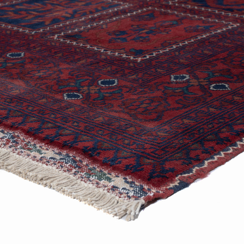 Afghan Teppich - Kunduz - 201 x 152 cm - rot