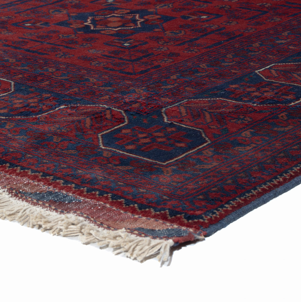 Afghan Teppich - Kunduz - 196 x 154 cm - rot