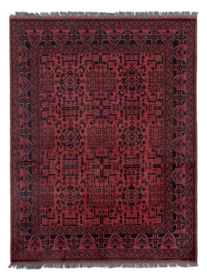 Afghan Teppich - Kunduz - 197 x 154 cm - rot