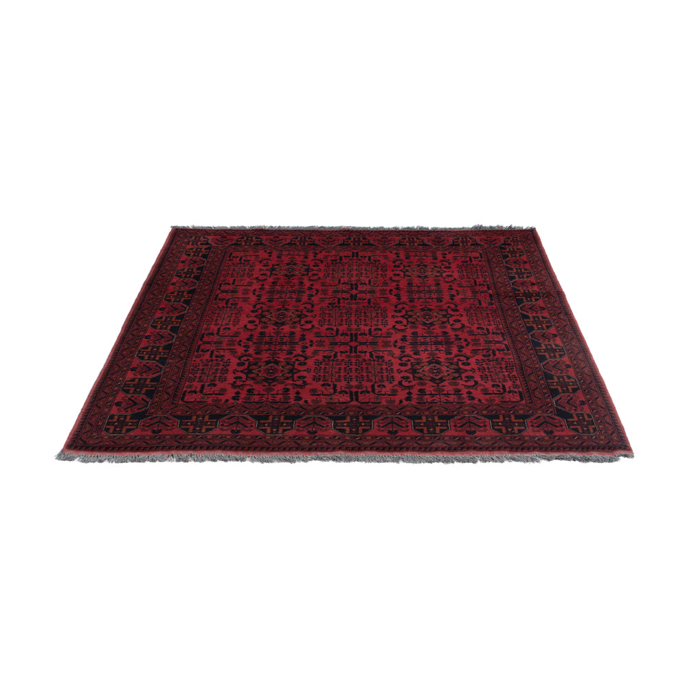 Afghan Teppich - Kunduz - 197 x 154 cm - rot