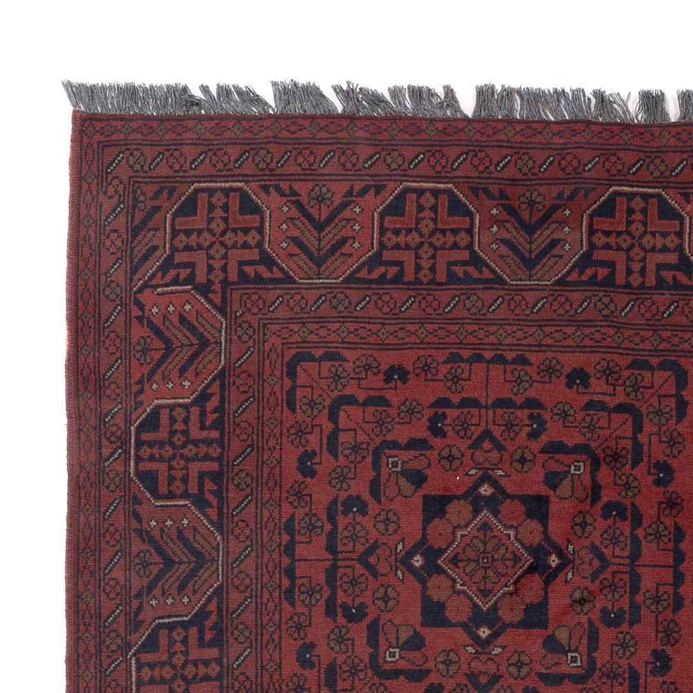 Afghan Teppich - Kunduz - 198 x 148 cm - rot