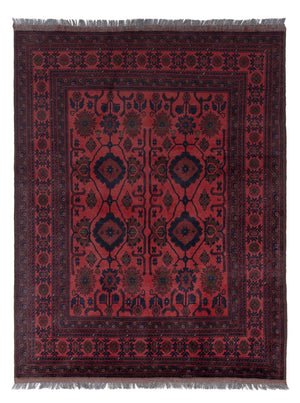 Afghan Teppich - Kunduz - 200 x 156 cm - rot