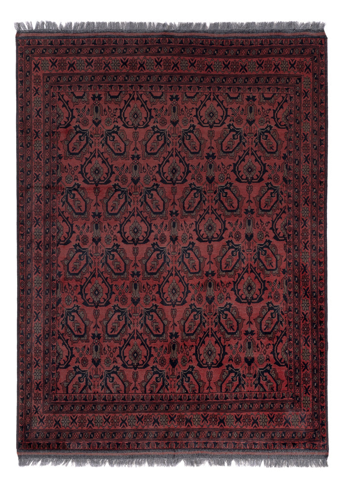 Afghan Teppich - Kunduz - 197 x 150 cm - rot