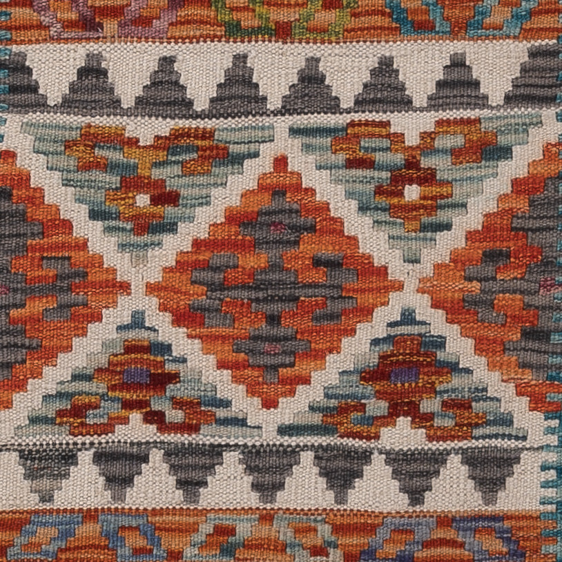 Läufer Kelim - Splash - 194 x 59 cm - mehrfarbig