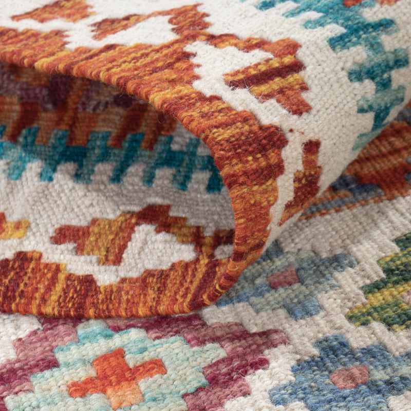 Läufer Kelim - Splash - 194 x 59 cm - mehrfarbig