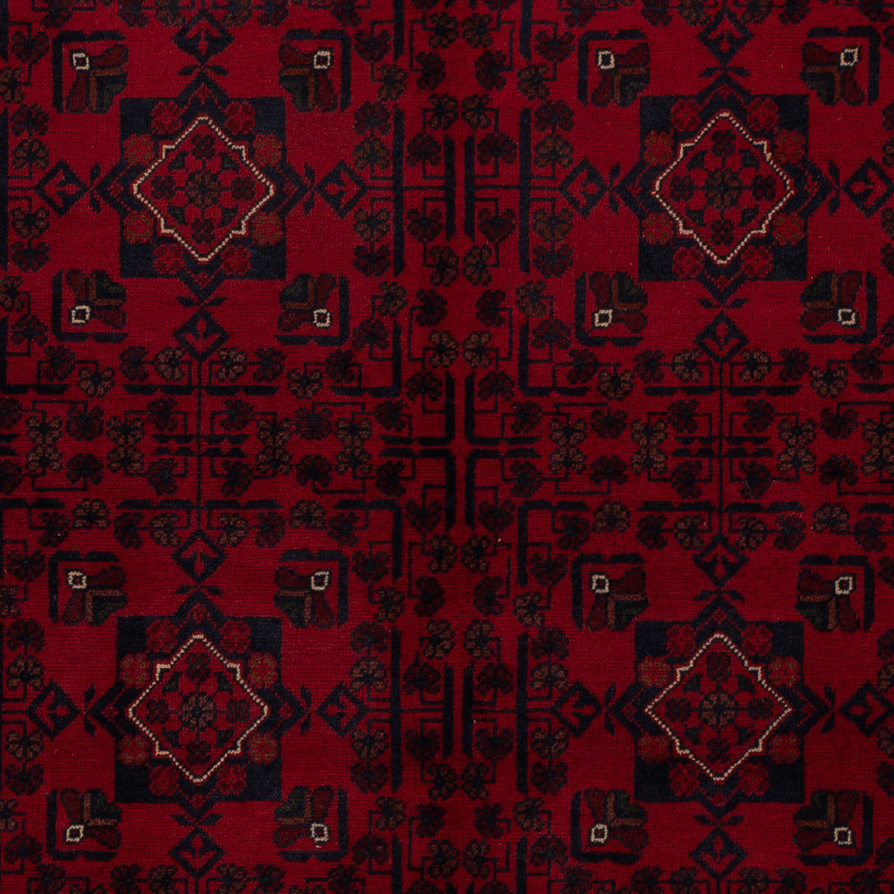 Afghan Teppich - Kunduz - 245 x 162 cm - dunkelrot