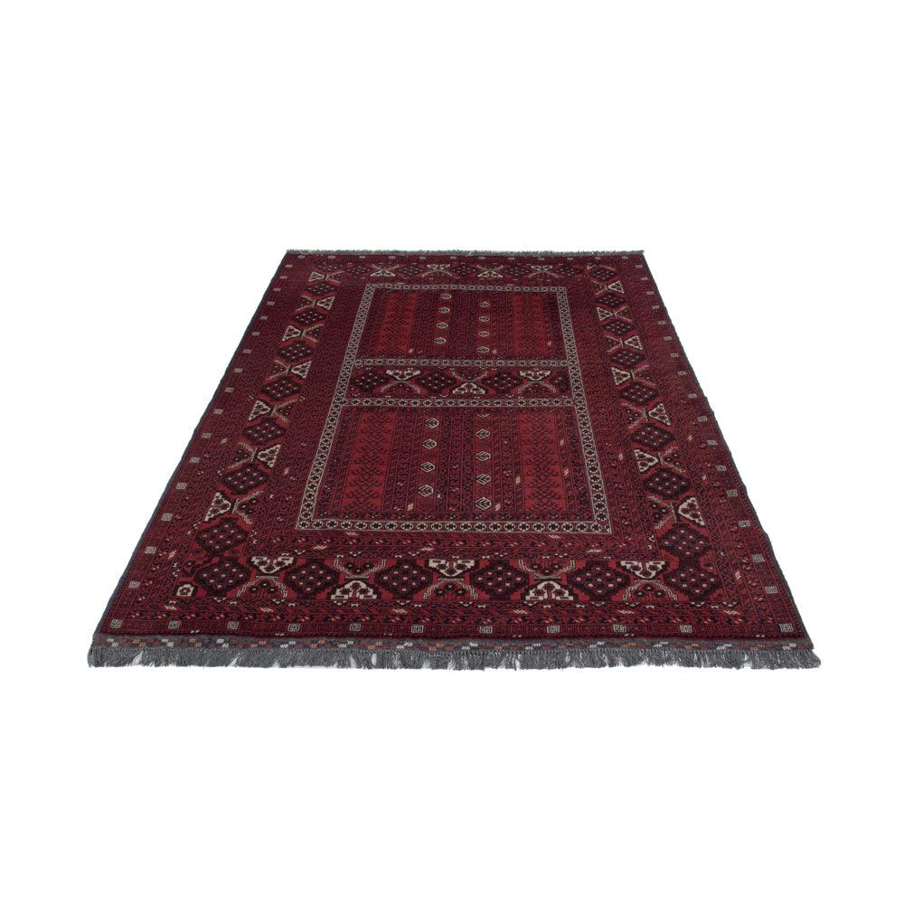 Afghan Teppich - 252 x 158 cm - dunkelrot