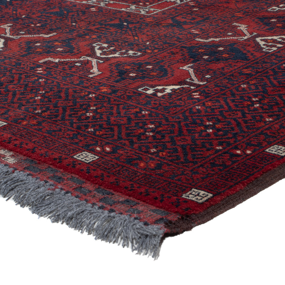 Afghan Teppich - 239 x 163 cm - dunkelrot