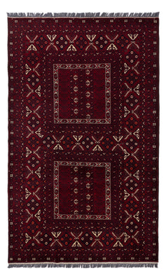 Afghan Teppich - 248 x 154 cm - dunkelrot