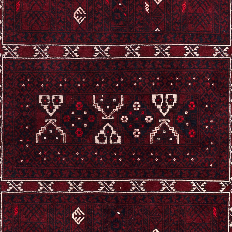 Afghan Teppich - 245 x 167 cm - dunkelrot