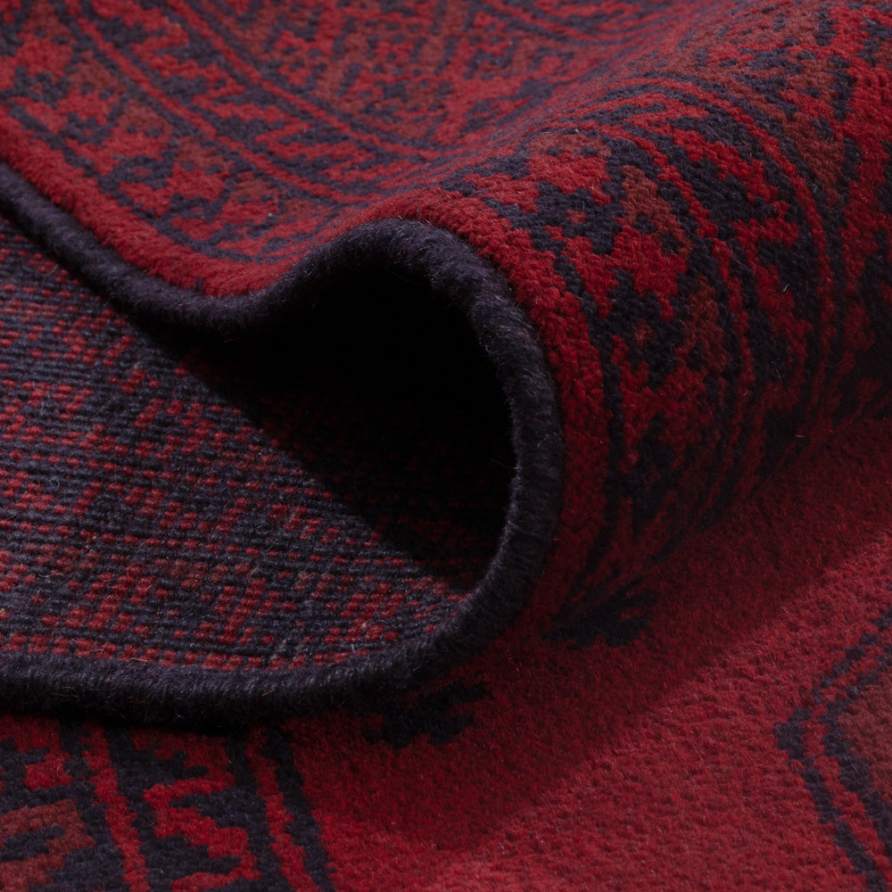 Afghan Teppich - Filpa - 346 x 255 cm - dunkelrot